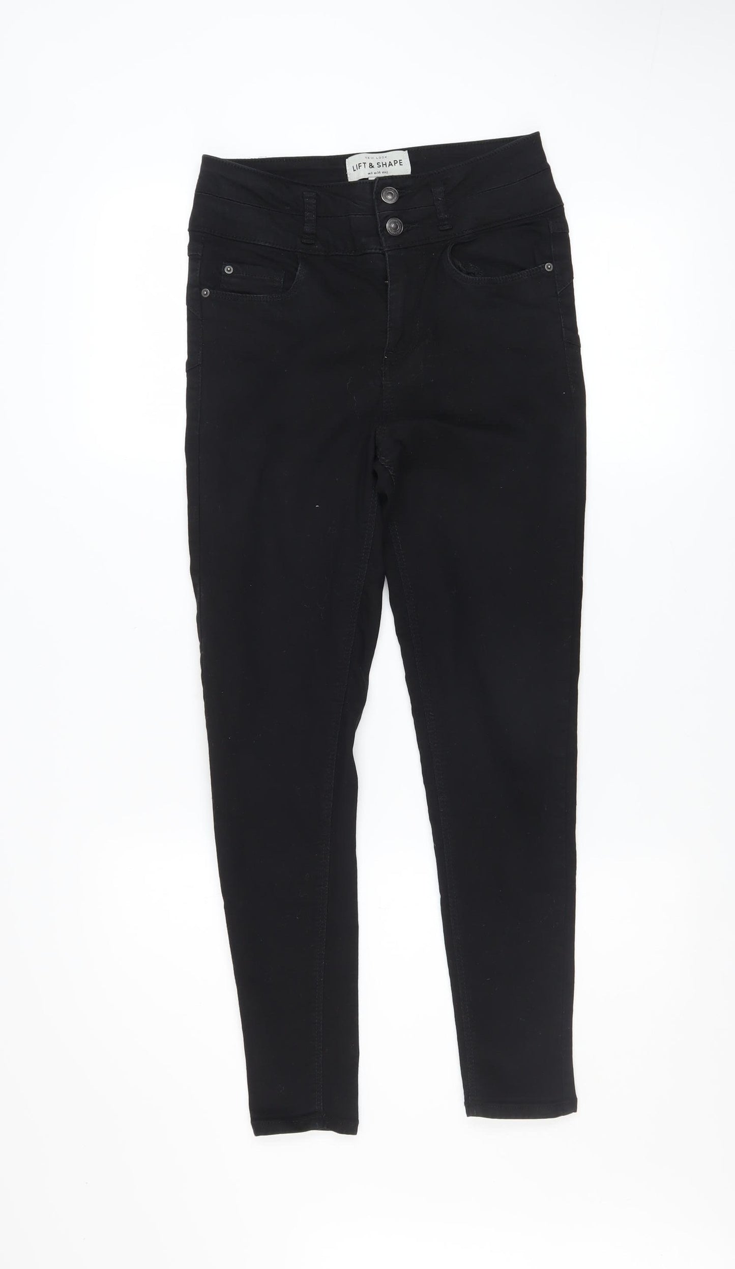 New Look Lift & Shape Black Skinny Jeans Women's UK 8 Mid Rise Stretch Denim