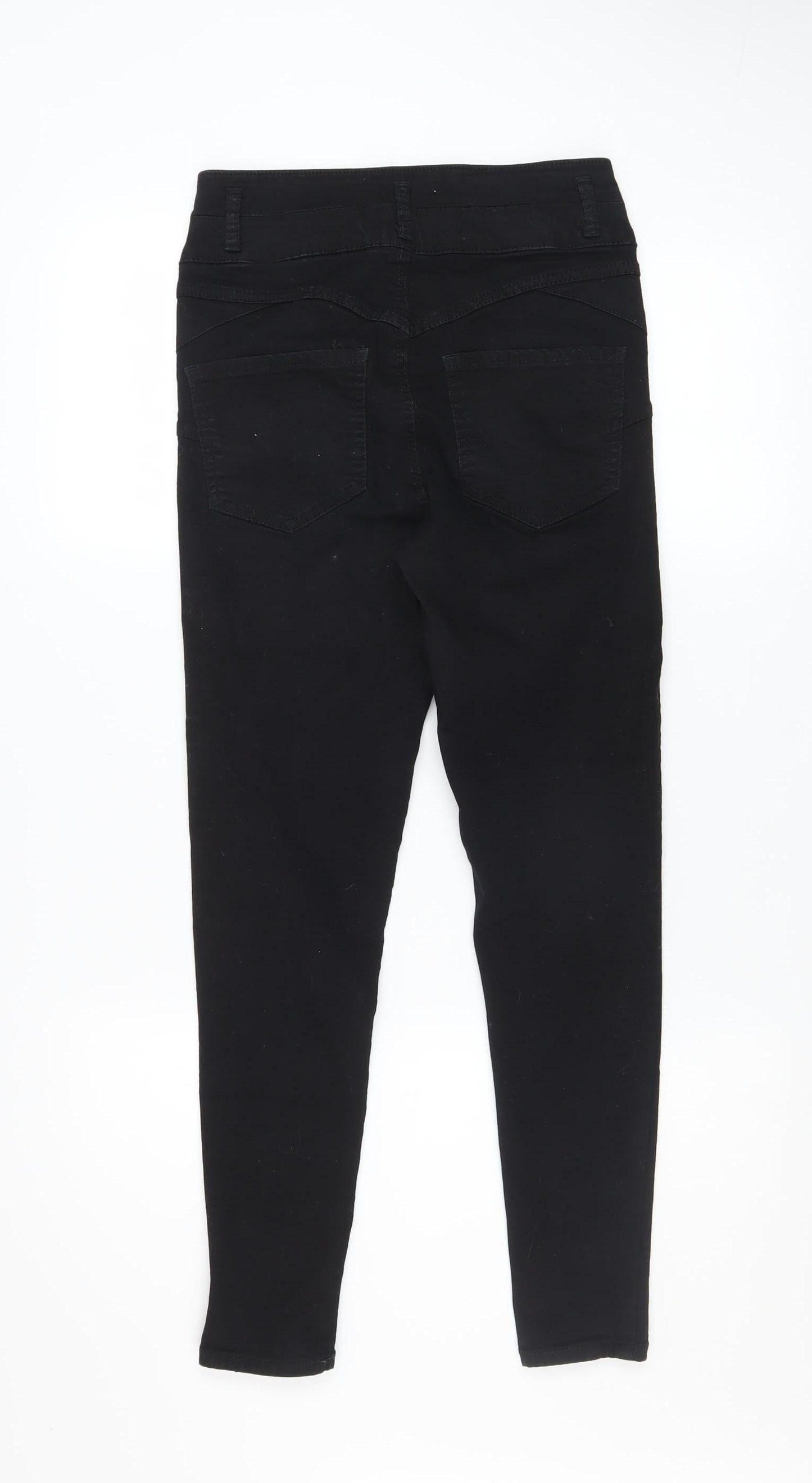 New Look Lift & Shape Black Skinny Jeans Women's UK 8 Mid Rise Stretch Denim