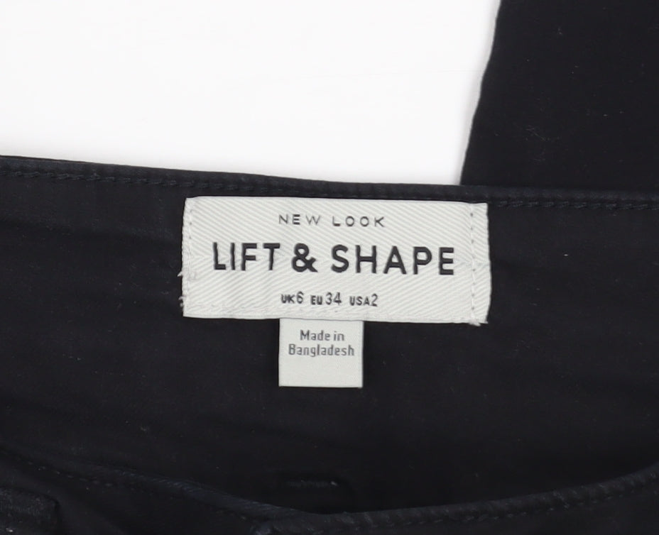 New Look Lift & Shape Black Skinny Jeans Women's UK 8 Mid Rise Stretch Denim