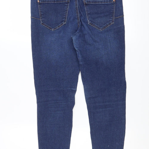 New Look Women Blue High Waist Skinny Jeans UK 8 Lift & Shape