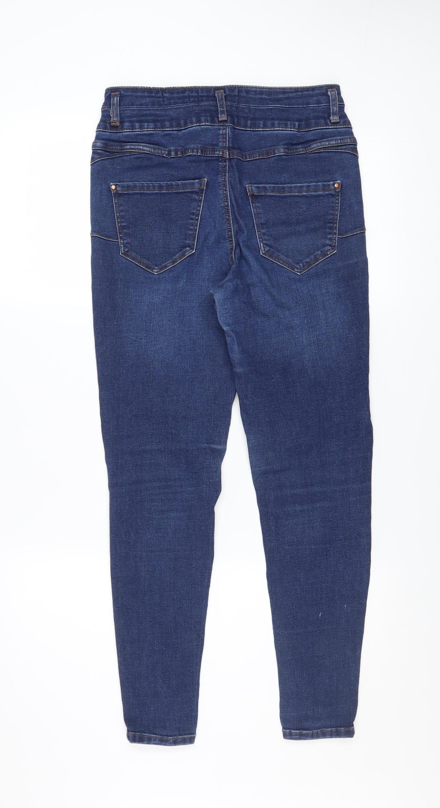 New Look Women Blue High Waist Skinny Jeans UK 8 Lift & Shape