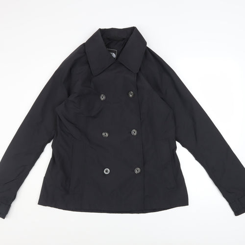 The North Face Womens Black Waterproof Pea Coat Jacket Size L