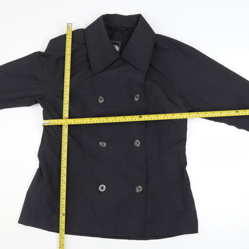 The North Face Womens Black Waterproof Pea Coat Jacket Size L