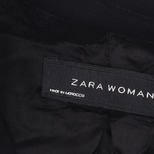 Zara Woman Black Double-Breasted Blazer Jacket Size M