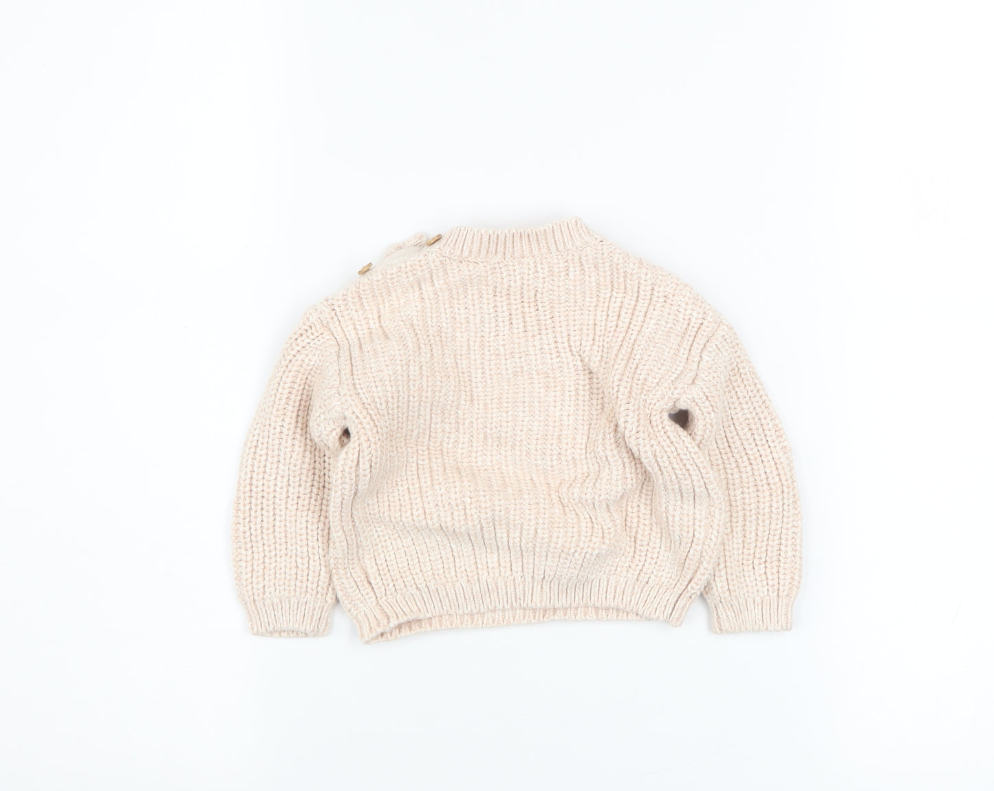 George Unisex Baby Pink Knit Love Jumper 3-6 Months Cotton Pullover
