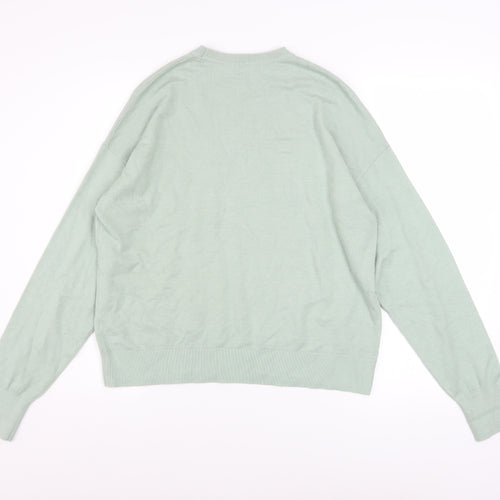 Tu Women’s Green Long Sleeve Crew Neck Relaxed Fit Jumper Size 14