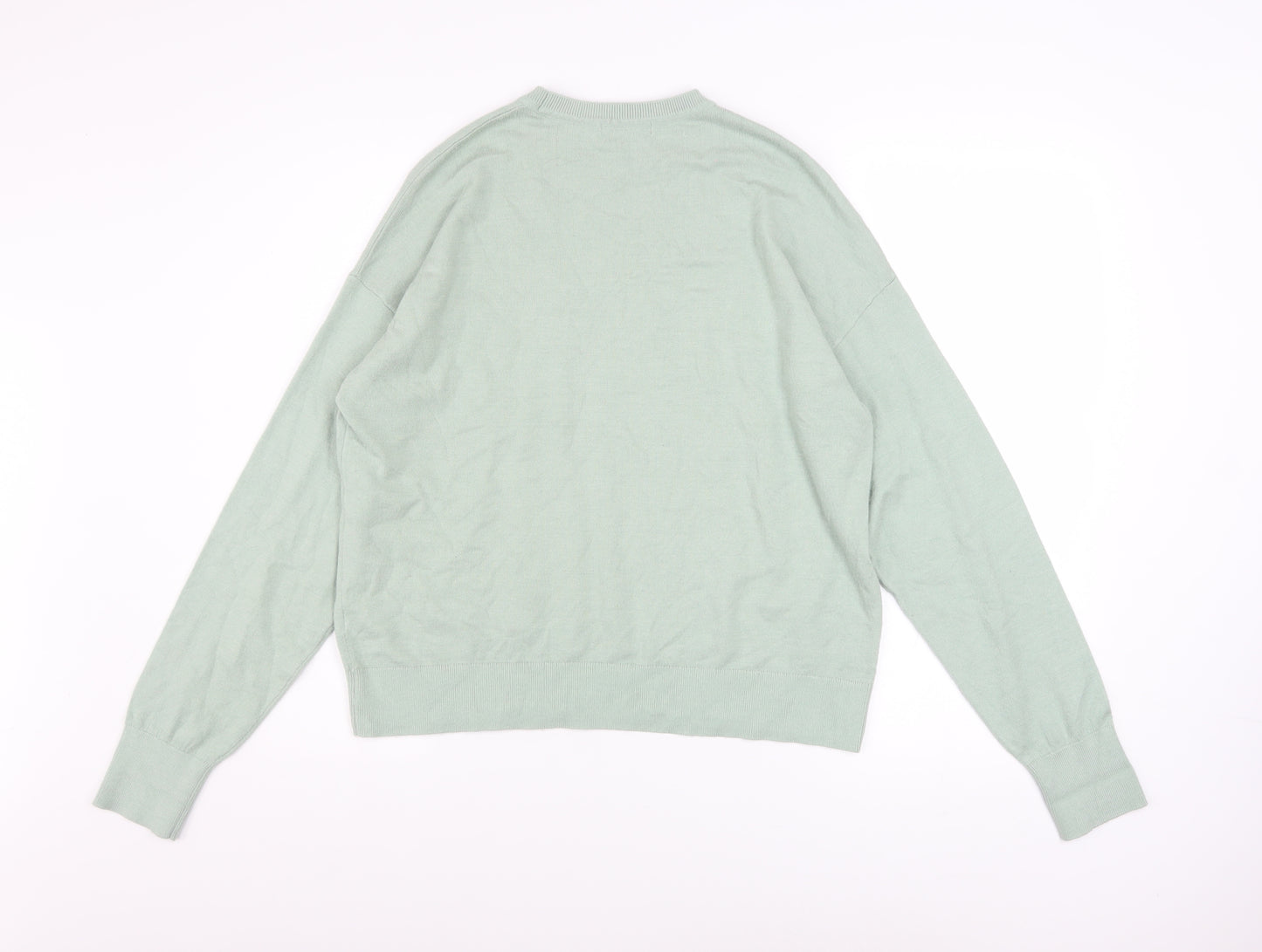 Tu Women’s Green Long Sleeve Crew Neck Relaxed Fit Jumper Size 14