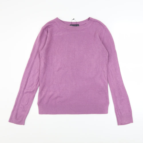 Marks & Spencer Women’s Purple Acrylic Crew Neck Jumper Size 8