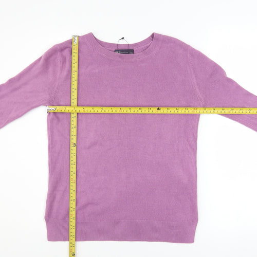 Marks & Spencer Women’s Purple Acrylic Crew Neck Jumper Size 8