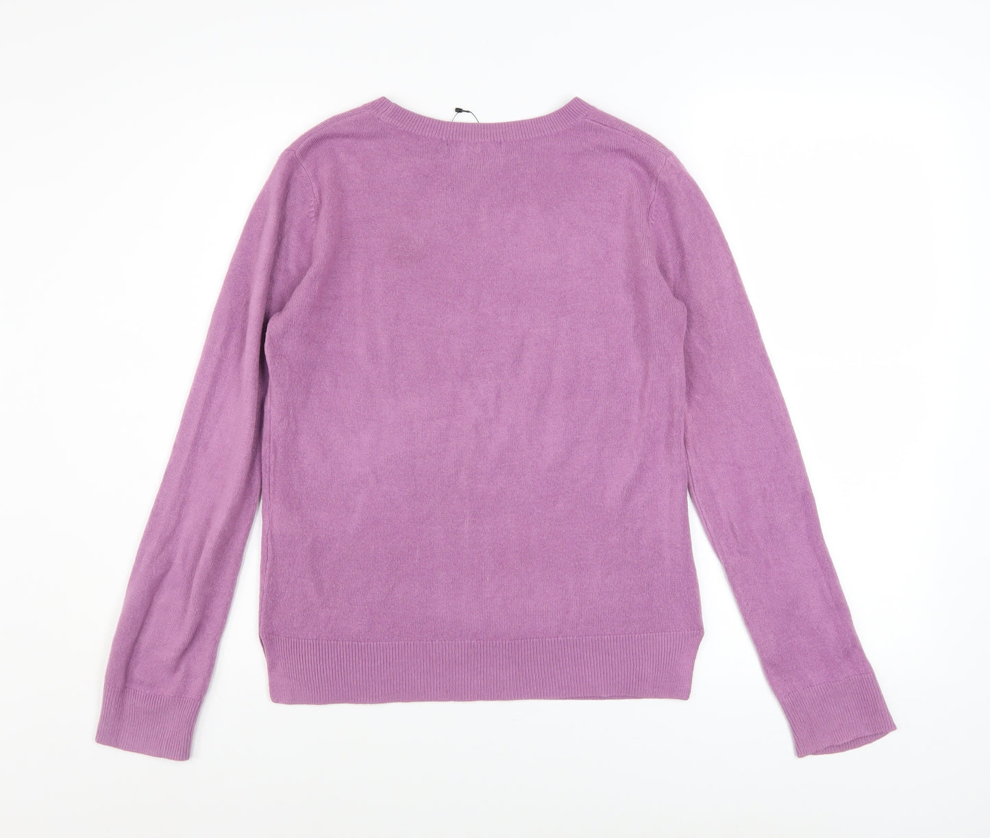 Marks & Spencer Women’s Purple Acrylic Crew Neck Jumper Size 8