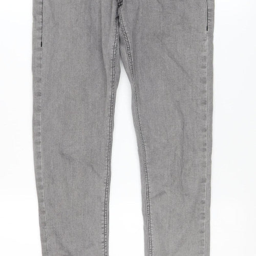 Topshop Women’s Grey Skinny Stretch Jeans Size 10 Regular Fit