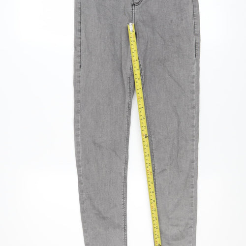 Topshop Women’s Grey Skinny Stretch Jeans Size 10 Regular Fit