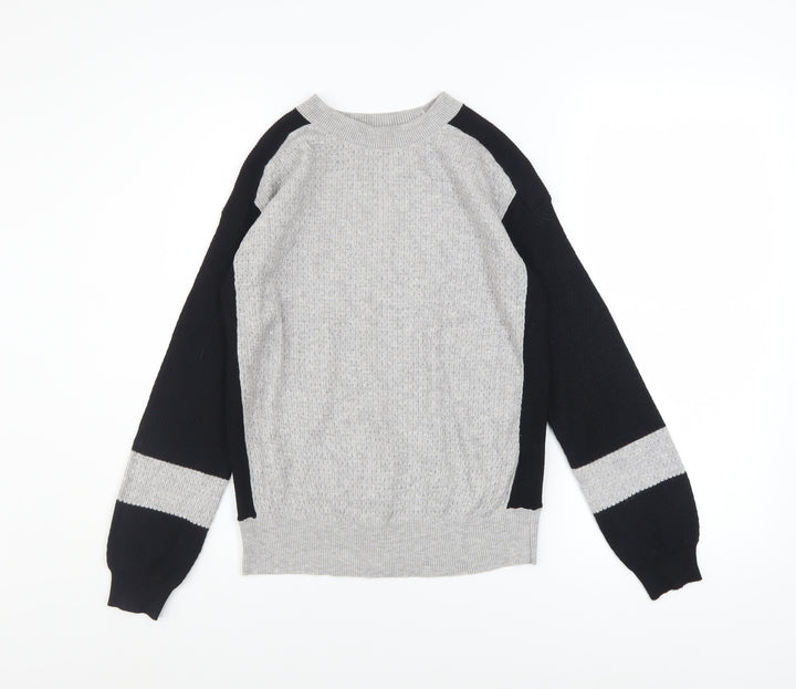 Marks and Spencer Women’s Grey Knit Raglan Sleeve Pullover Jumper Size S