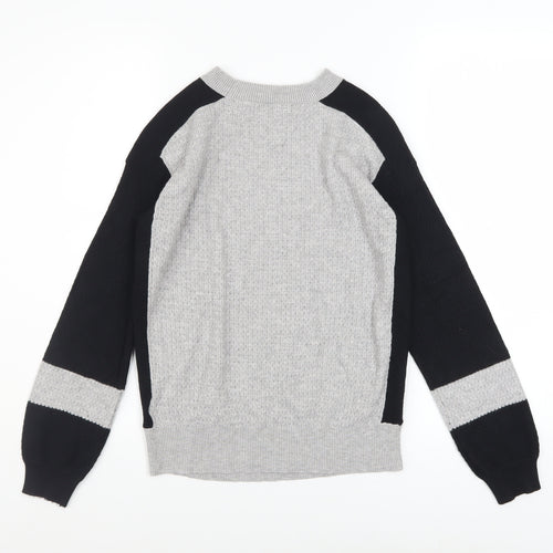 Marks and Spencer Women’s Grey Knit Raglan Sleeve Pullover Jumper Size S
