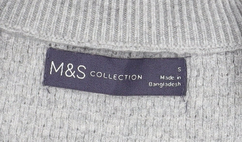 Marks and Spencer Women’s Grey Knit Raglan Sleeve Pullover Jumper Size S