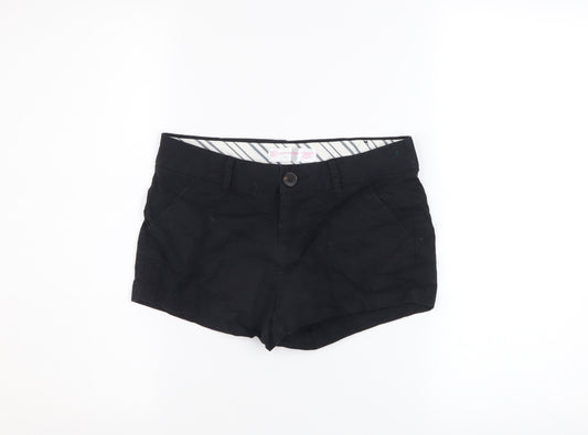 No Boundaries Women's Black Chino Shorts Size 4 Stretch Cotton