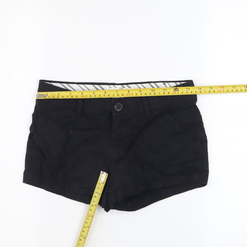 No Boundaries Women's Black Chino Shorts Size 4 Stretch Cotton
