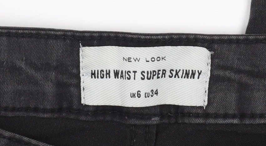 New Look Women's Black High Waist Super Skinny Jeans Size 6
