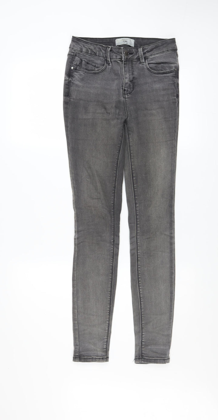 New Look Women Grey Skinny Jeans Size 8 Stretch Denim