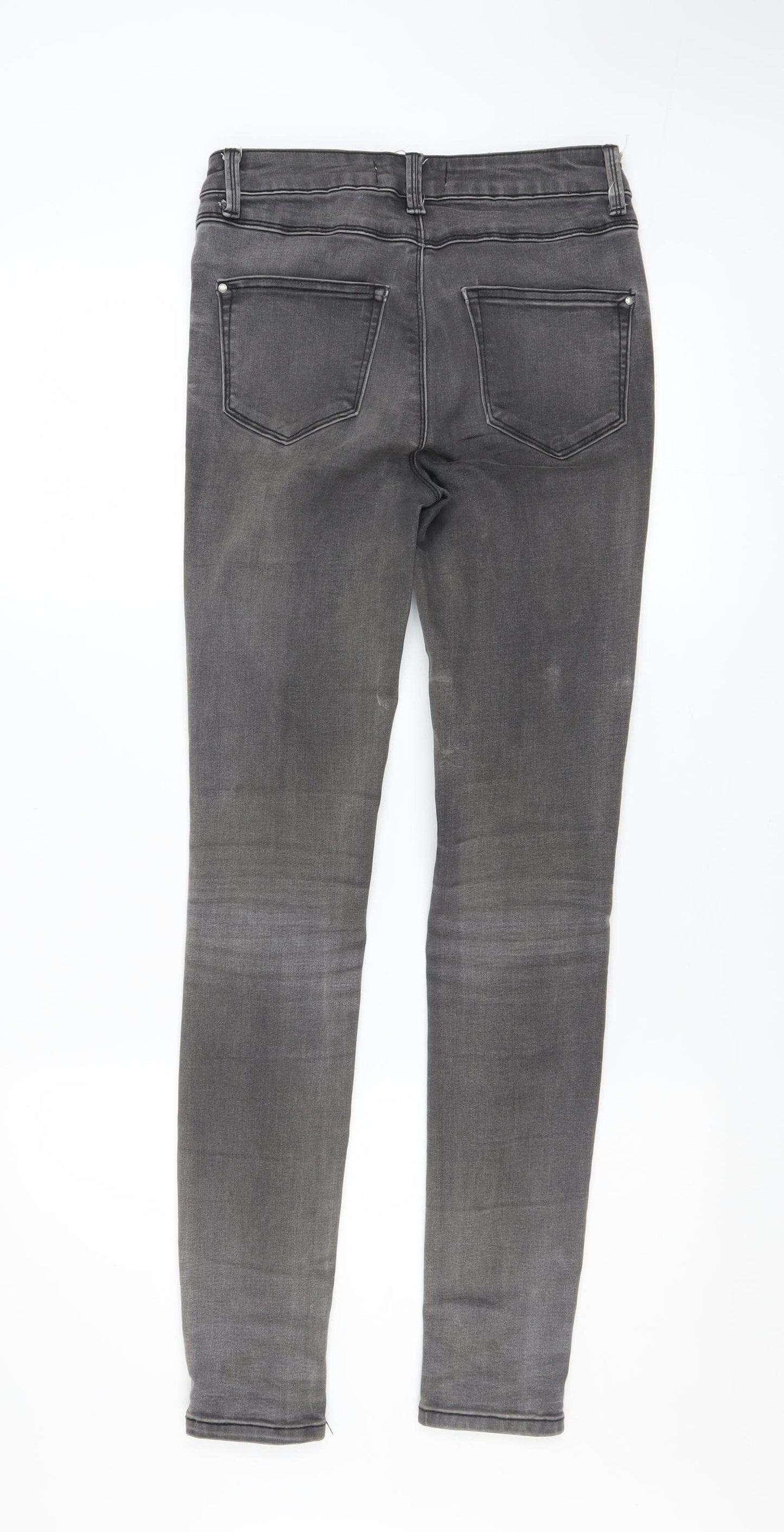 New Look Women Grey Skinny Jeans Size 8 Stretch Denim