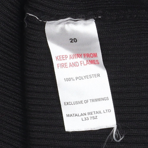 Et Vous Women's Black Size 20 Mock Neck Button Detail Jumper