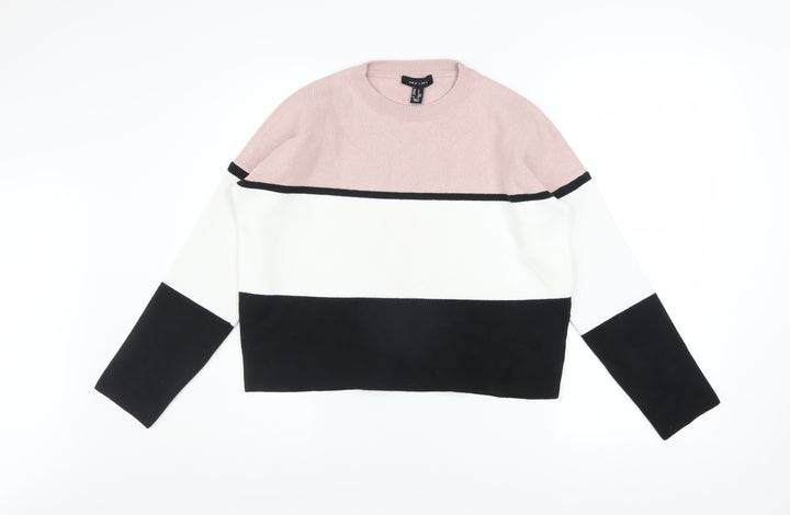 New Look Women's Multicoloured Striped Pullover Jumper Size S