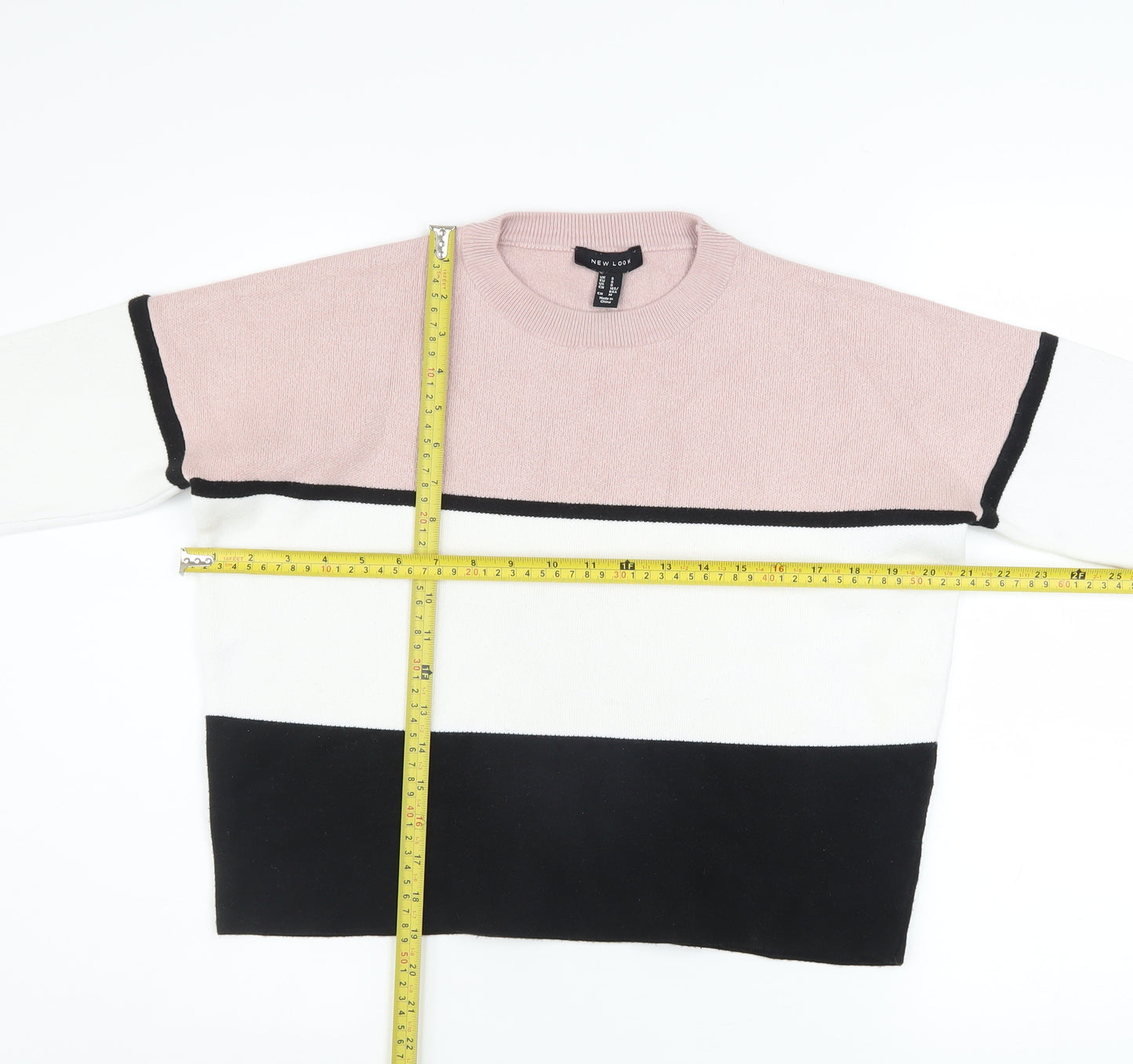 New Look Women's Multicoloured Striped Pullover Jumper Size S