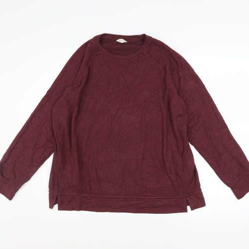 Hush Womens Burgundy Pullover Sweatshirt M Viscose Blend