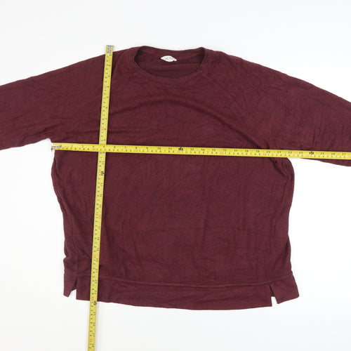 Hush Womens Burgundy Pullover Sweatshirt M Viscose Blend