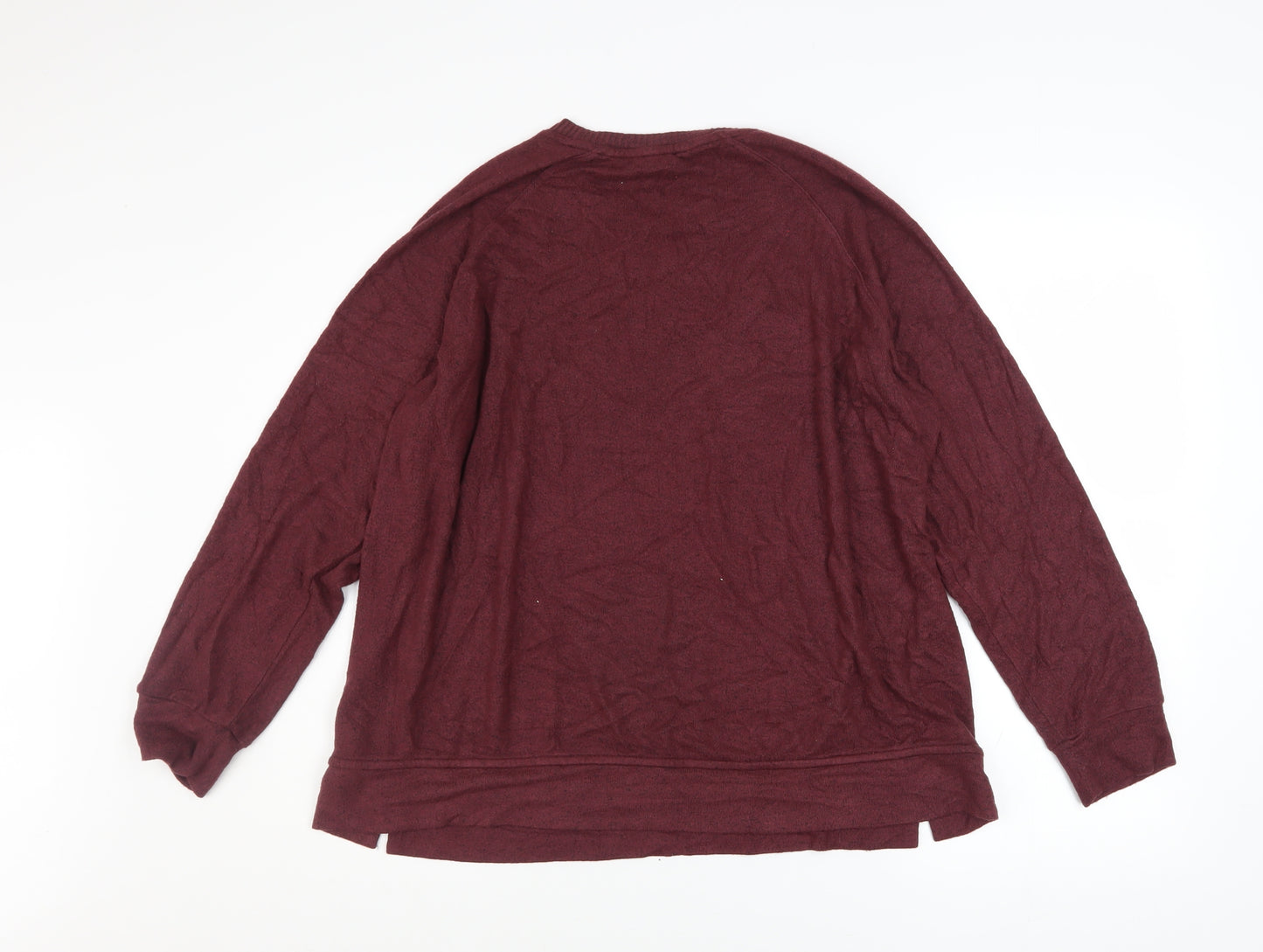 Hush Womens Burgundy Pullover Sweatshirt M Viscose Blend