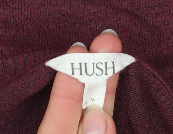 Hush Womens Burgundy Pullover Sweatshirt M Viscose Blend