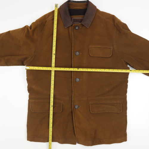 Marks and Spencer Men's Brown Cotton Overcoat Jacket M