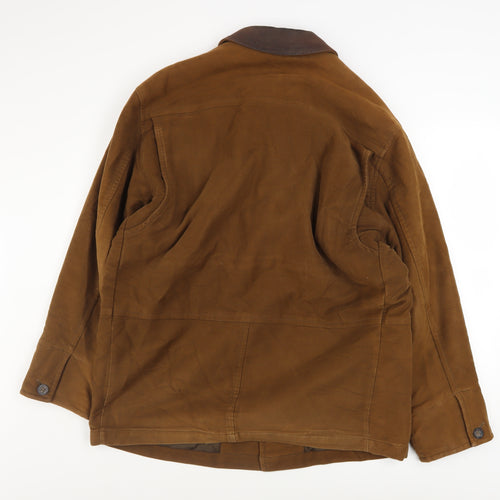 Marks and Spencer Men's Brown Cotton Overcoat Jacket M