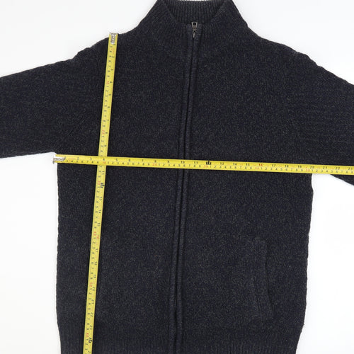 Marks and Spencer Men's Black M Full Zip Knit Jacket Medium