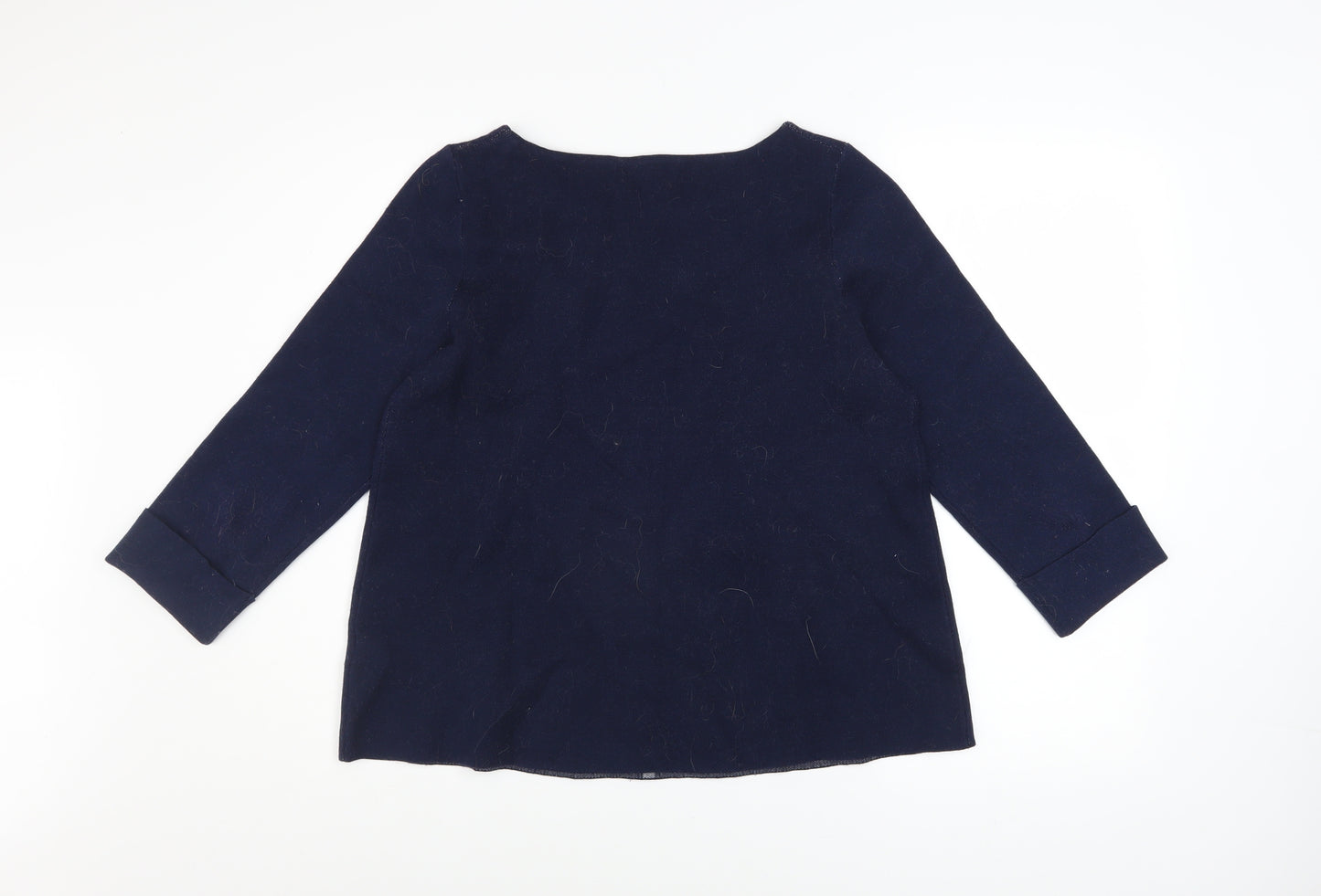 Cynthia Rowley Women's Blue Crew Neck Knit Jumper Size M