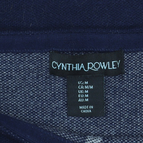 Cynthia Rowley Women's Blue Crew Neck Knit Jumper Size M