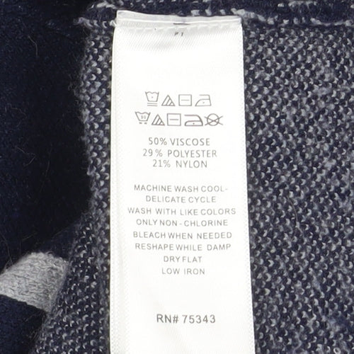 Cynthia Rowley Women's Blue Crew Neck Knit Jumper Size M