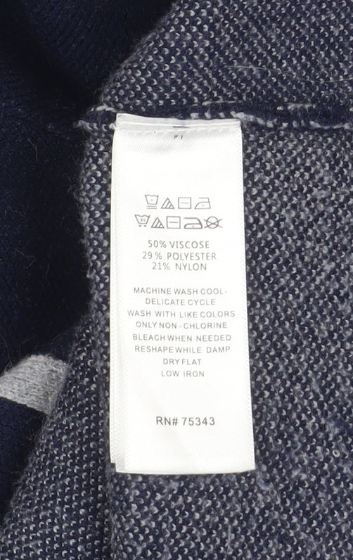 Cynthia Rowley Women's Blue Crew Neck Knit Jumper Size M