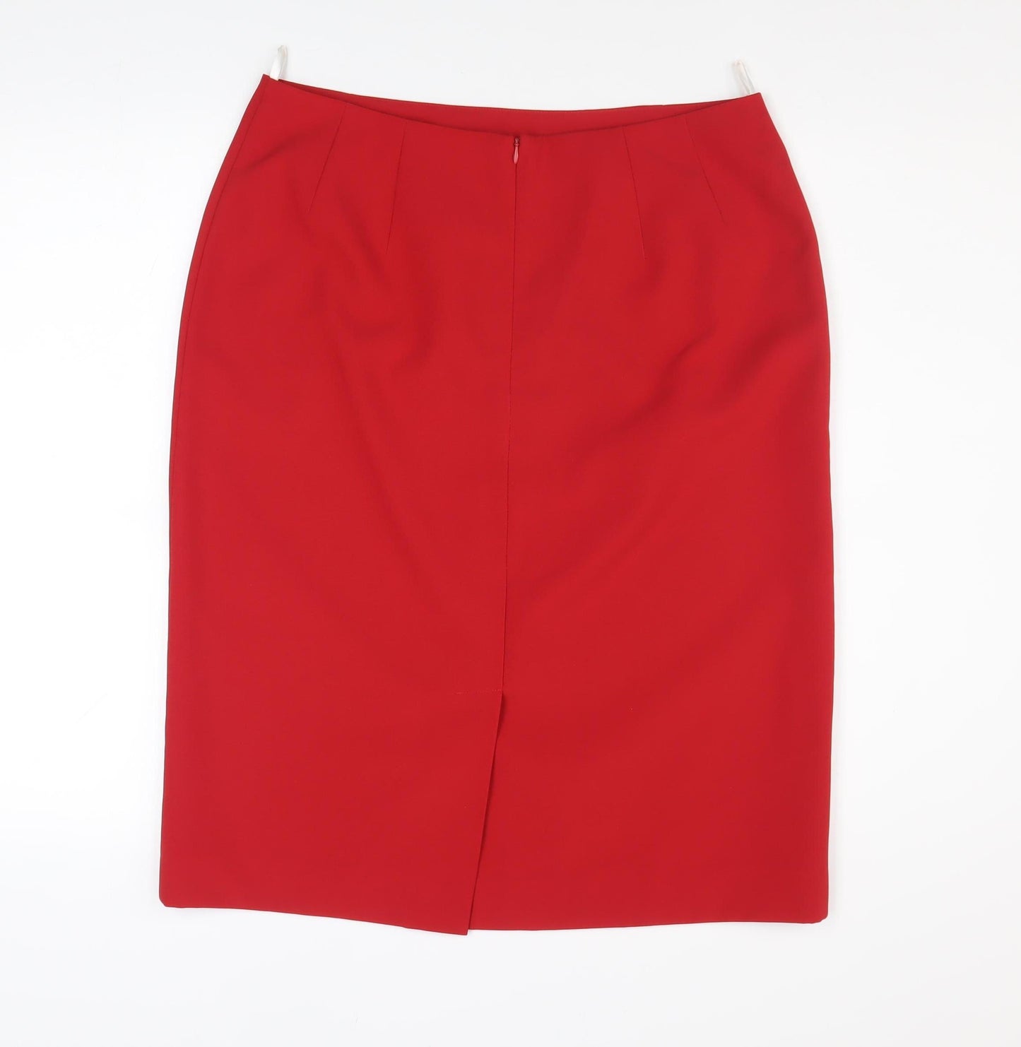 Collection Women's Red Size 14 Pencil Skirt Lined Knee Length