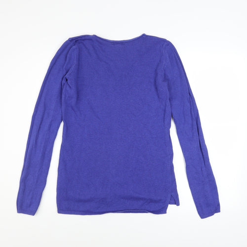 Old Navy Women’s Purple V-Neck Knit Pullover Jumper Size S Tall