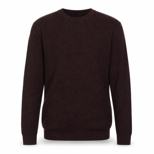Topman Men’s Brown XL Ribbed Knit Crew Neck Pullover Jumper