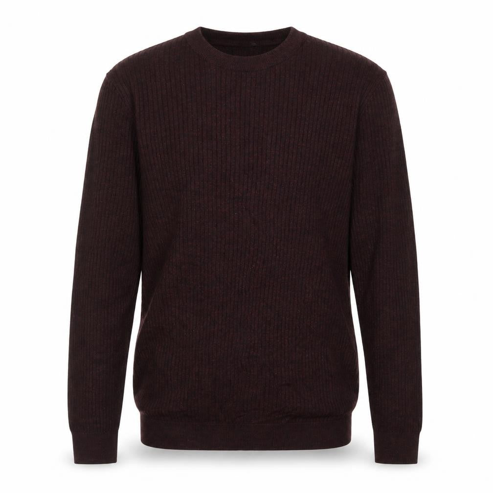 Topman Men’s Brown XL Ribbed Knit Crew Neck Pullover Jumper