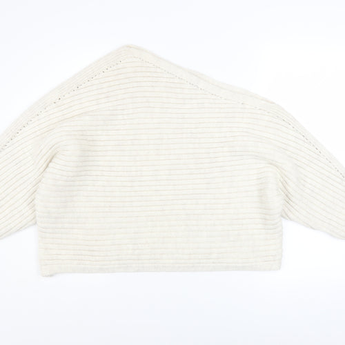 River Island Women’s Ivory Chunky Knit Dolman Jumper Size L