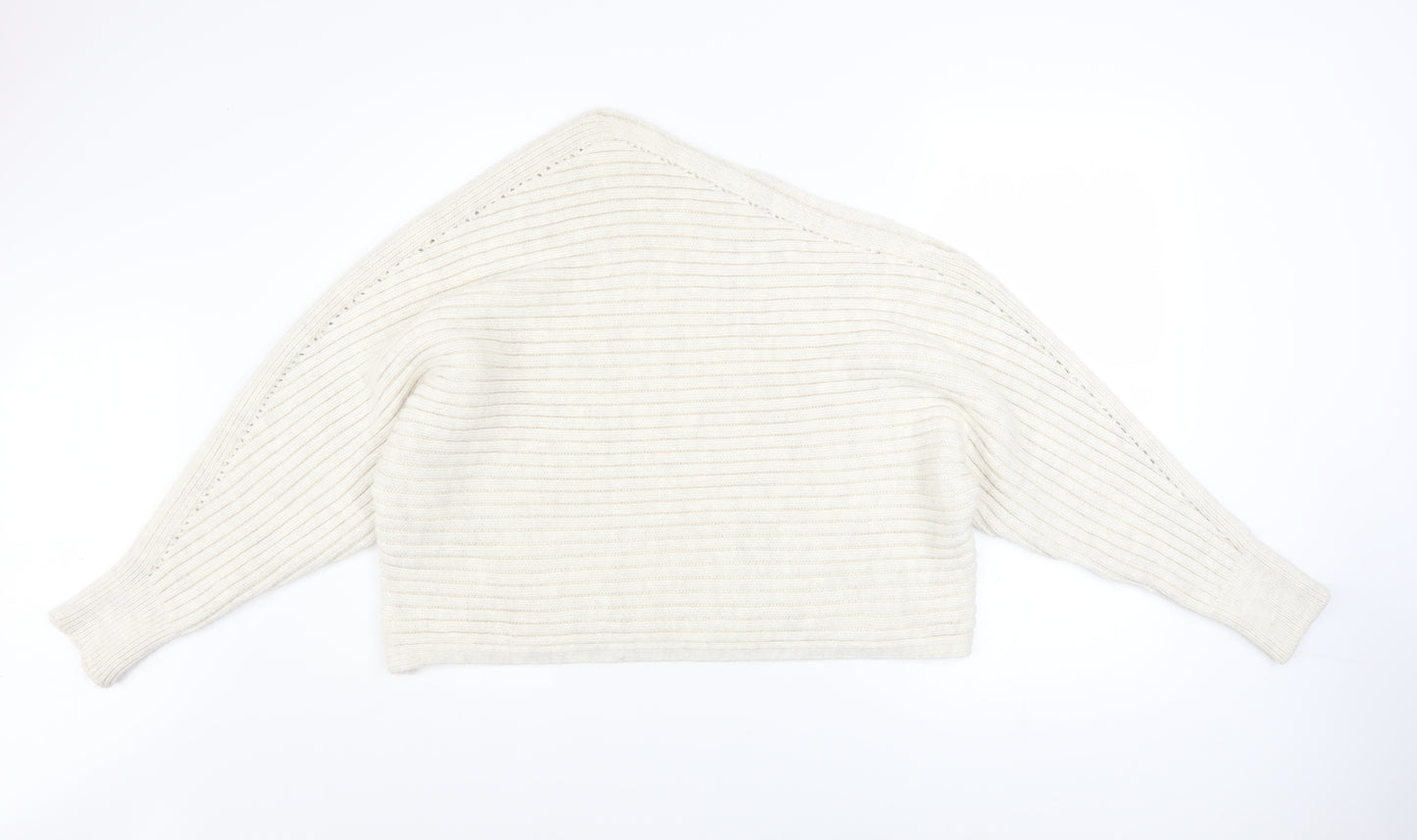River Island Women’s Ivory Chunky Knit Dolman Jumper Size L