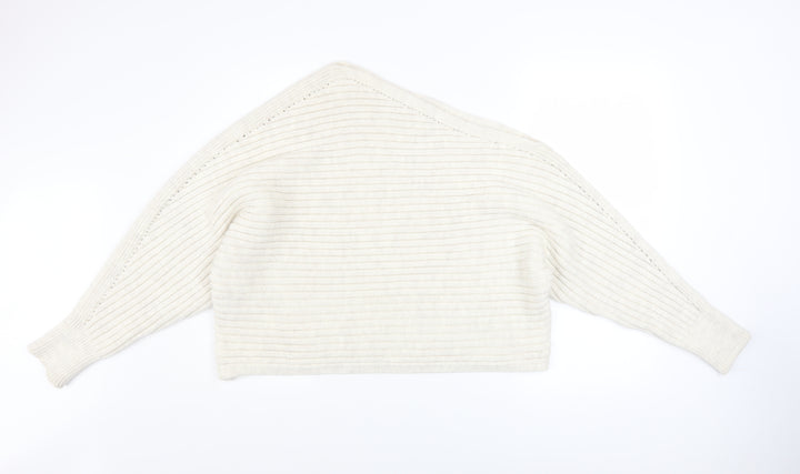 River Island Women’s Ivory Chunky Knit Dolman Jumper Size L