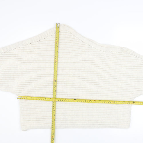 River Island Women’s Ivory Chunky Knit Dolman Jumper Size L