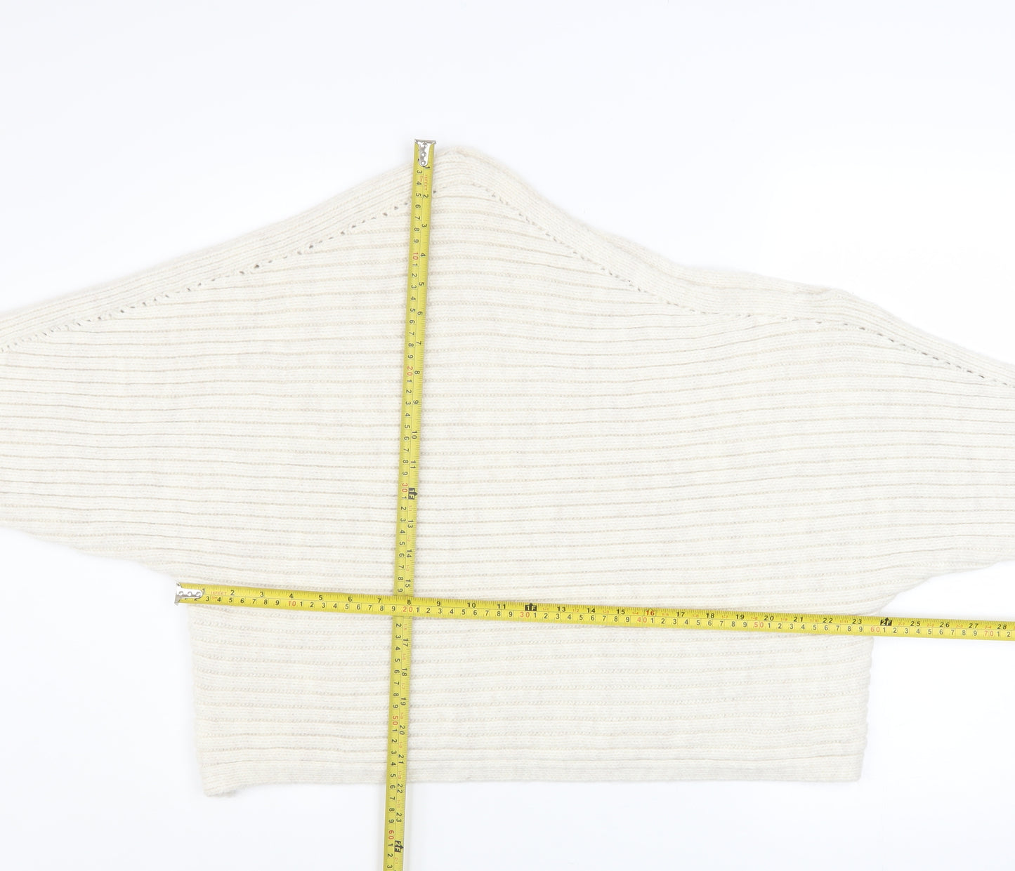 River Island Women’s Ivory Chunky Knit Dolman Jumper Size L