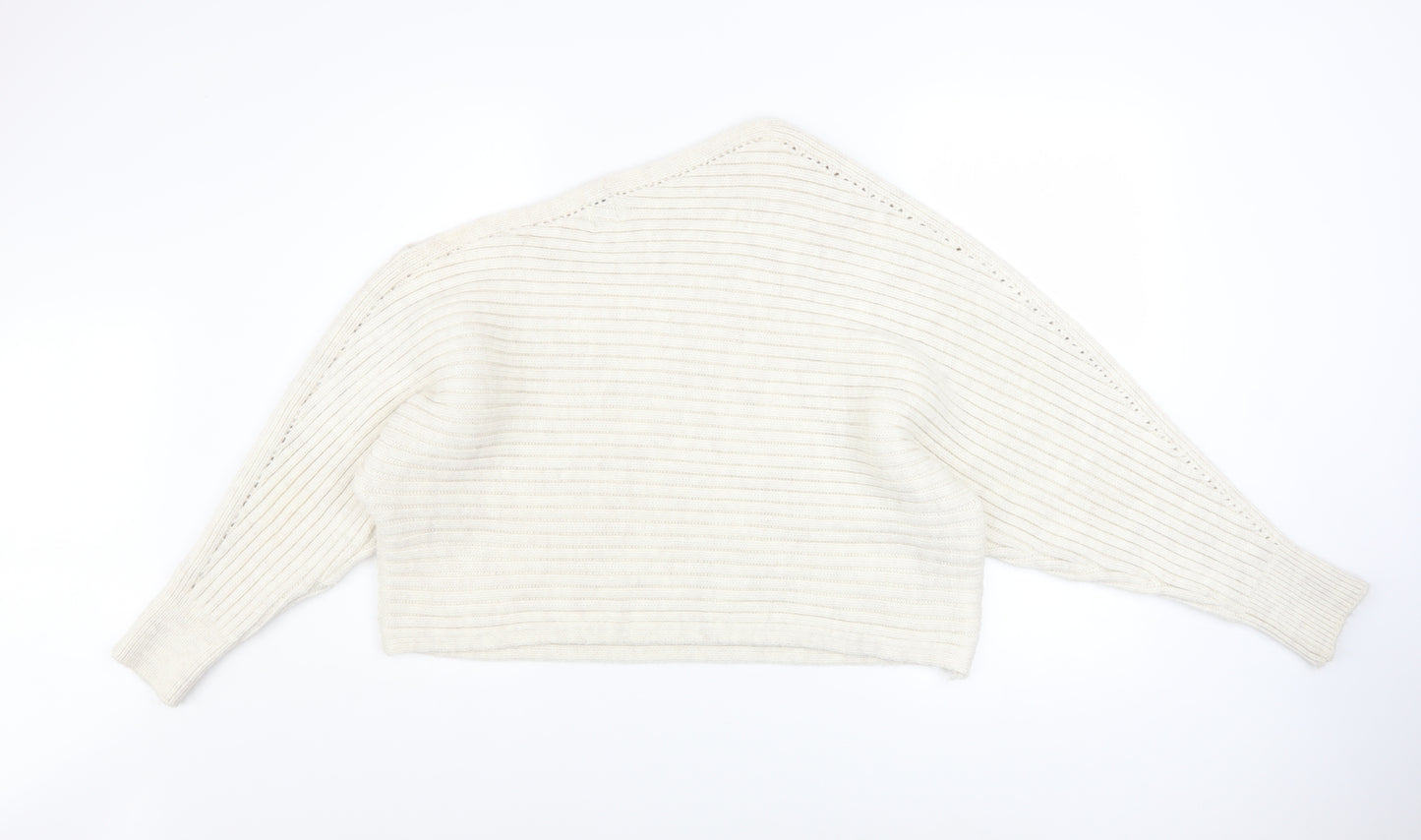 River Island Women’s Ivory Chunky Knit Dolman Jumper Size L