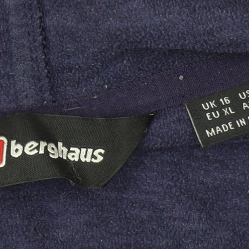 Berghaus Women Purple Full Zip Hoodie UK 16 Polyester Outdoor XL