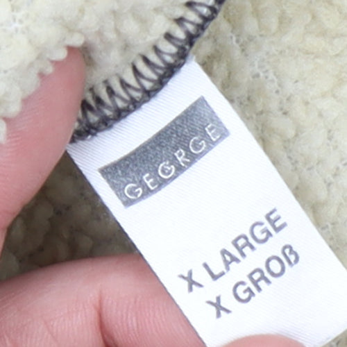George Men’s Grey Fleece Pullover Sweatshirt XL Regular Fit